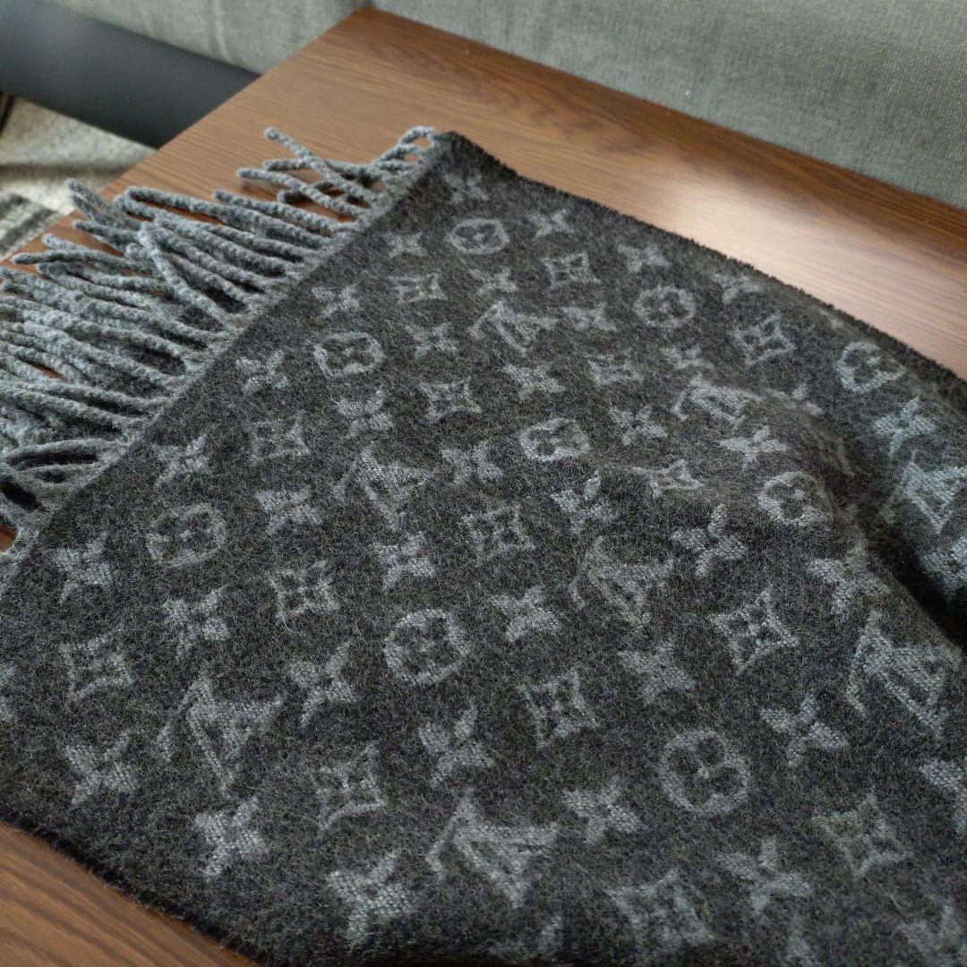 ルイ・ヴィトン　ツートーンカラー　カシミヤマフラー