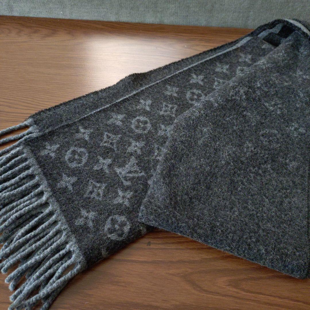 ルイ・ヴィトン　ツートーンカラー　カシミヤマフラー