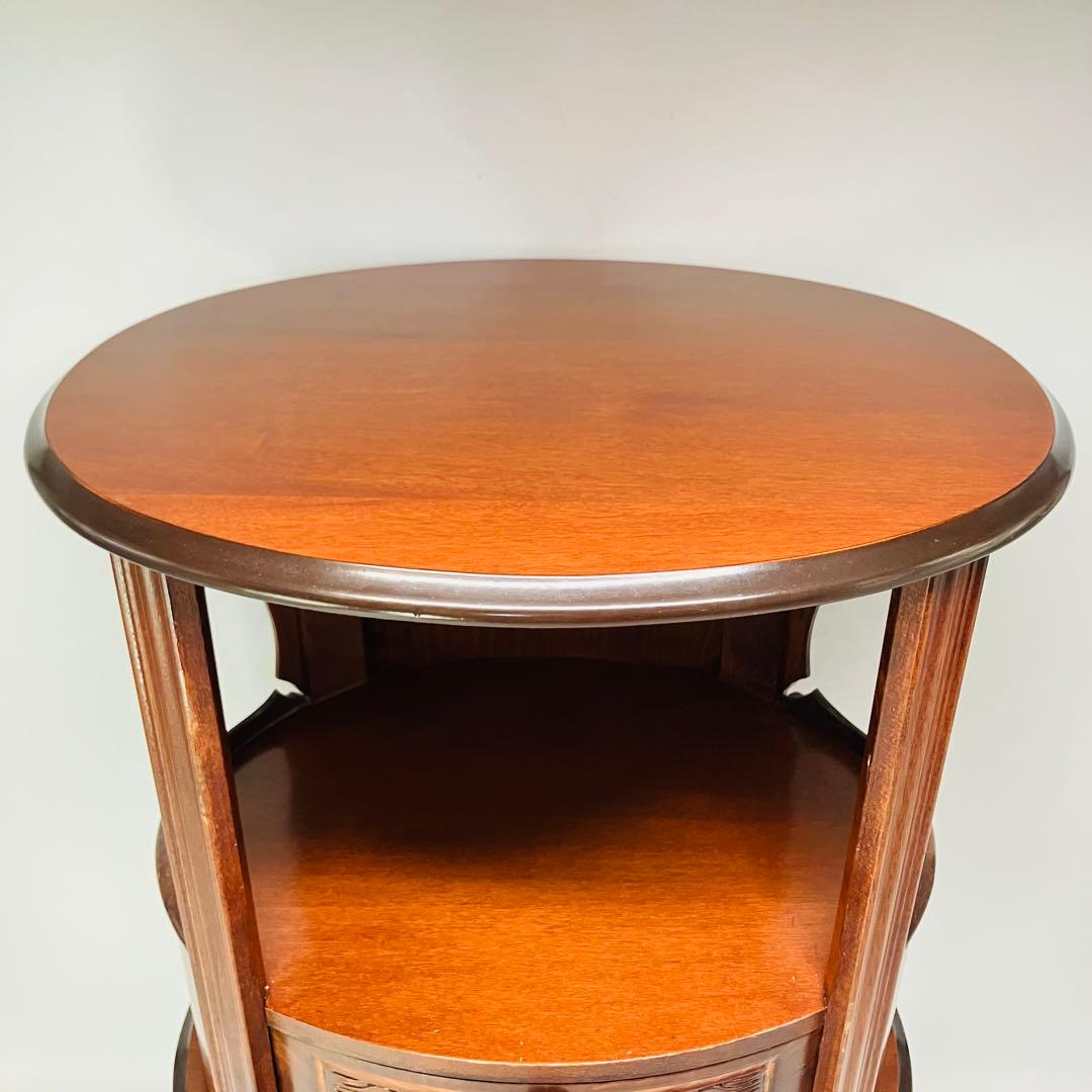 【美品・匿名配送】アンティーク調 猫脚 キャビネット 2段 チェスト コンソール