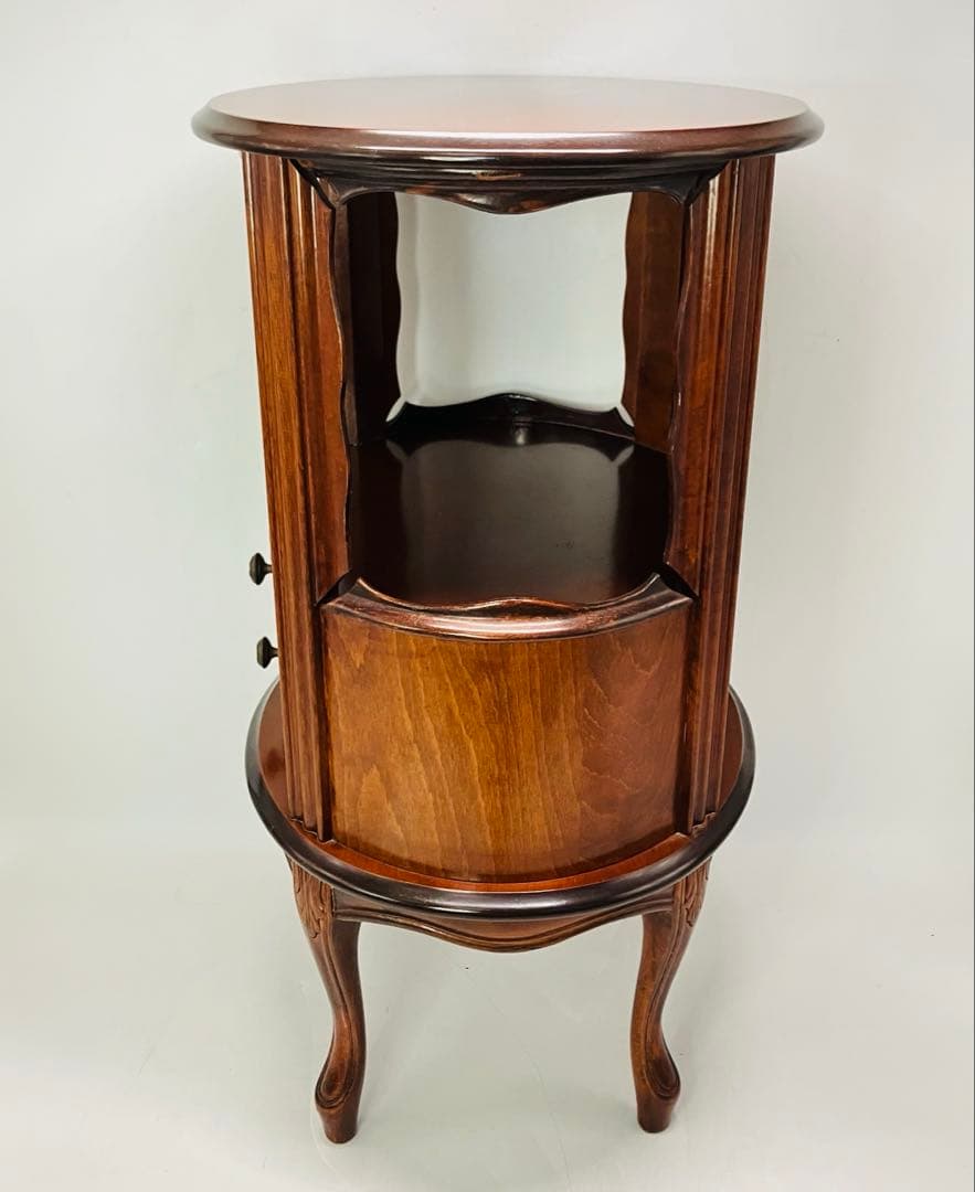 【美品・匿名配送】アンティーク調 猫脚 キャビネット 2段 チェスト コンソール