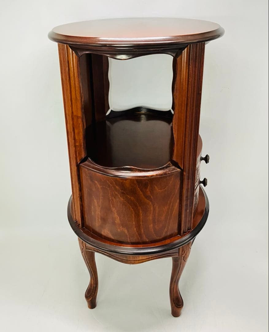 【美品・匿名配送】アンティーク調 猫脚 キャビネット 2段 チェスト コンソール