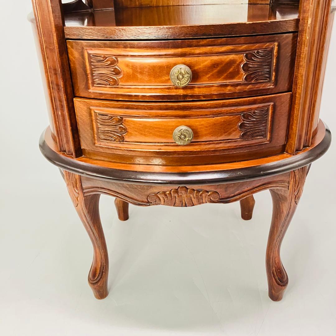 【美品・匿名配送】アンティーク調 猫脚 キャビネット 2段 チェスト コンソール