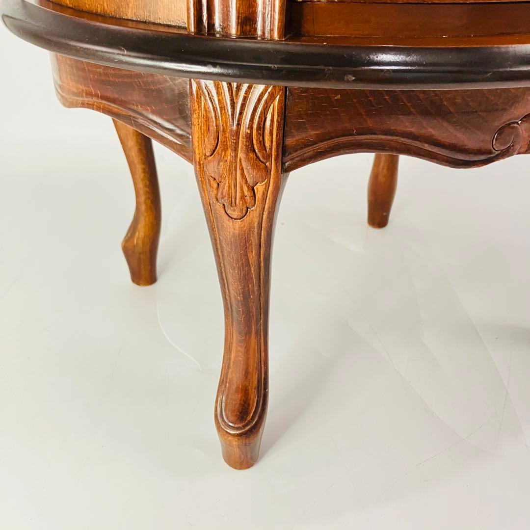 【美品・匿名配送】アンティーク調 猫脚 キャビネット 2段 チェスト コンソール