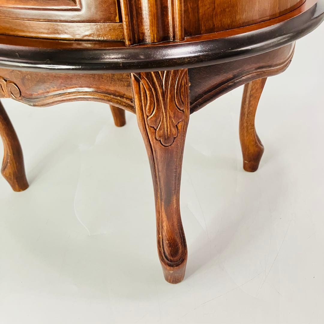 【美品・匿名配送】アンティーク調 猫脚 キャビネット 2段 チェスト コンソール