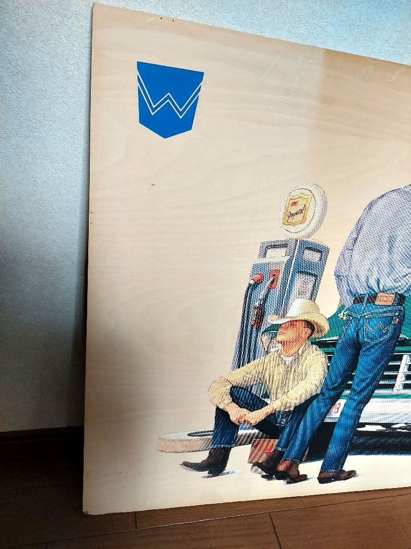 エドウィン【EDWIN 】販促木製看板　大型サイズ　1,298mm