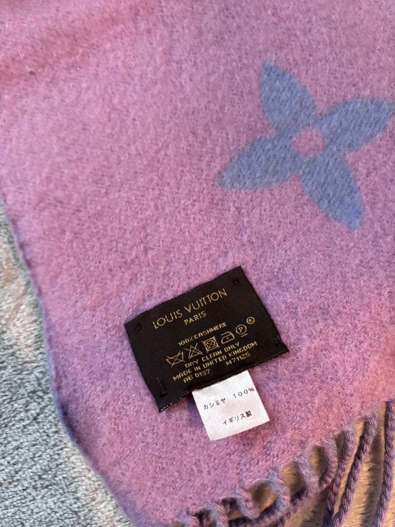 LOUIS VUITTON ダークブルー マフラー