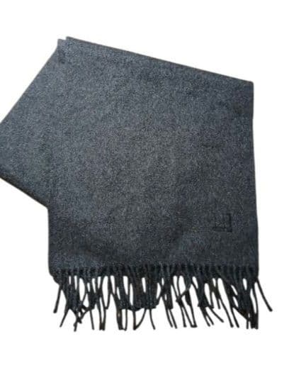 【美品ダンヒル　dunhill マフラー カシミヤ 100% 　グレー カシミア