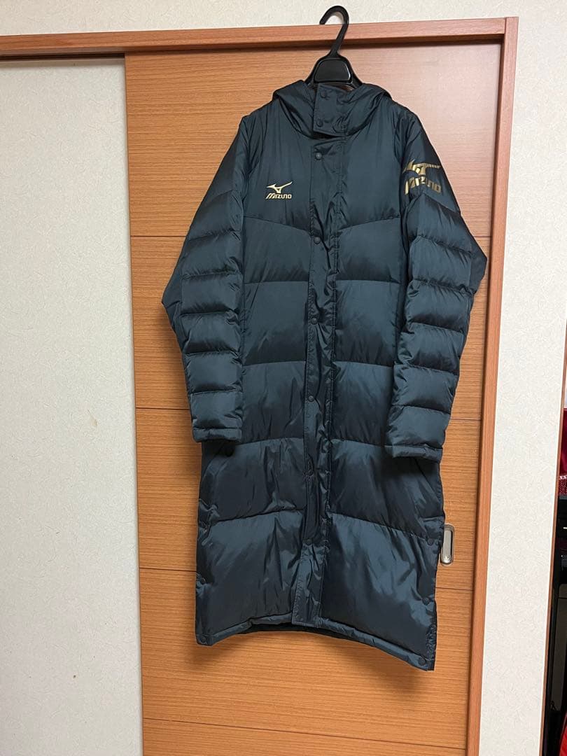 Mizuno ダウンコート 黒 フード付き