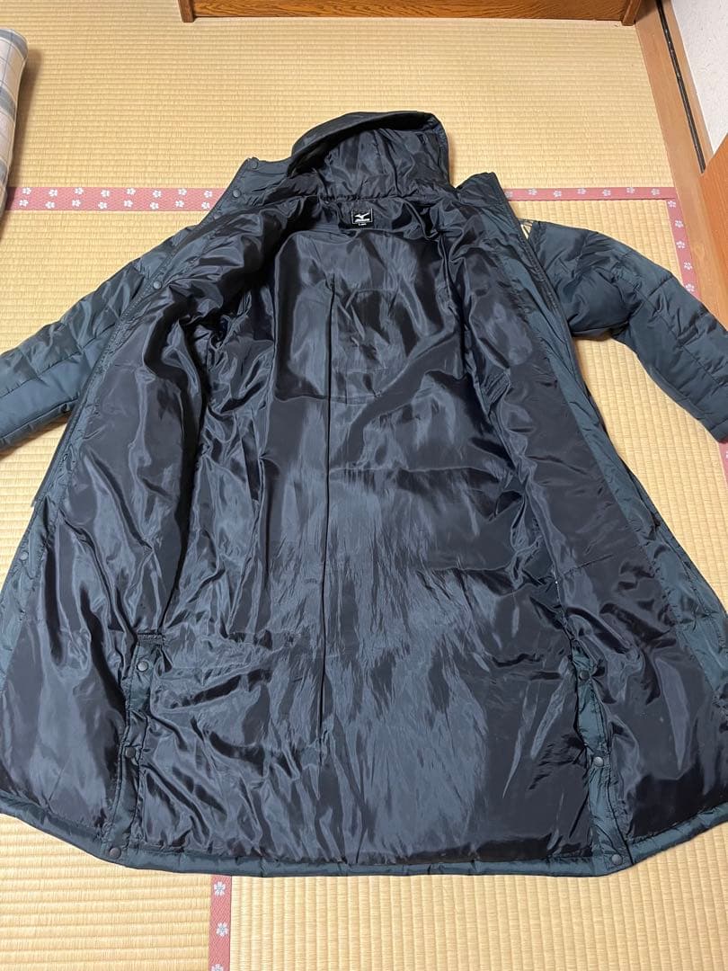 Mizuno ダウンコート 黒 フード付き