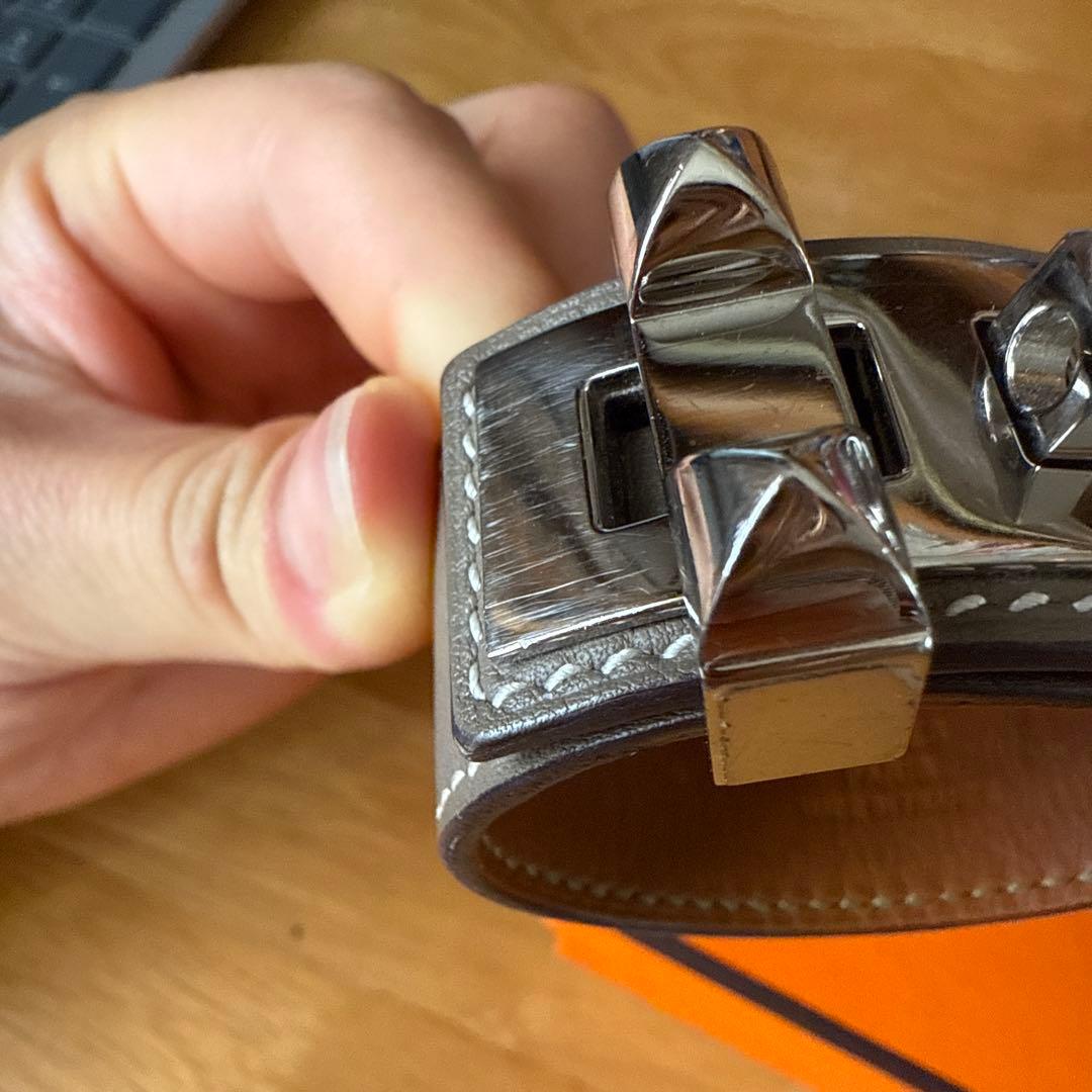 【Lily】HERMES コリエドシアン バングル D刻 エトゥープ