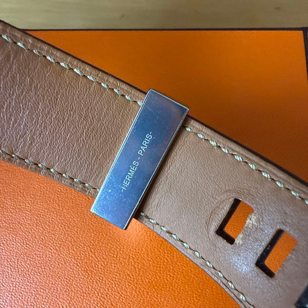 【Lily】HERMES コリエドシアン バングル D刻 エトゥープ