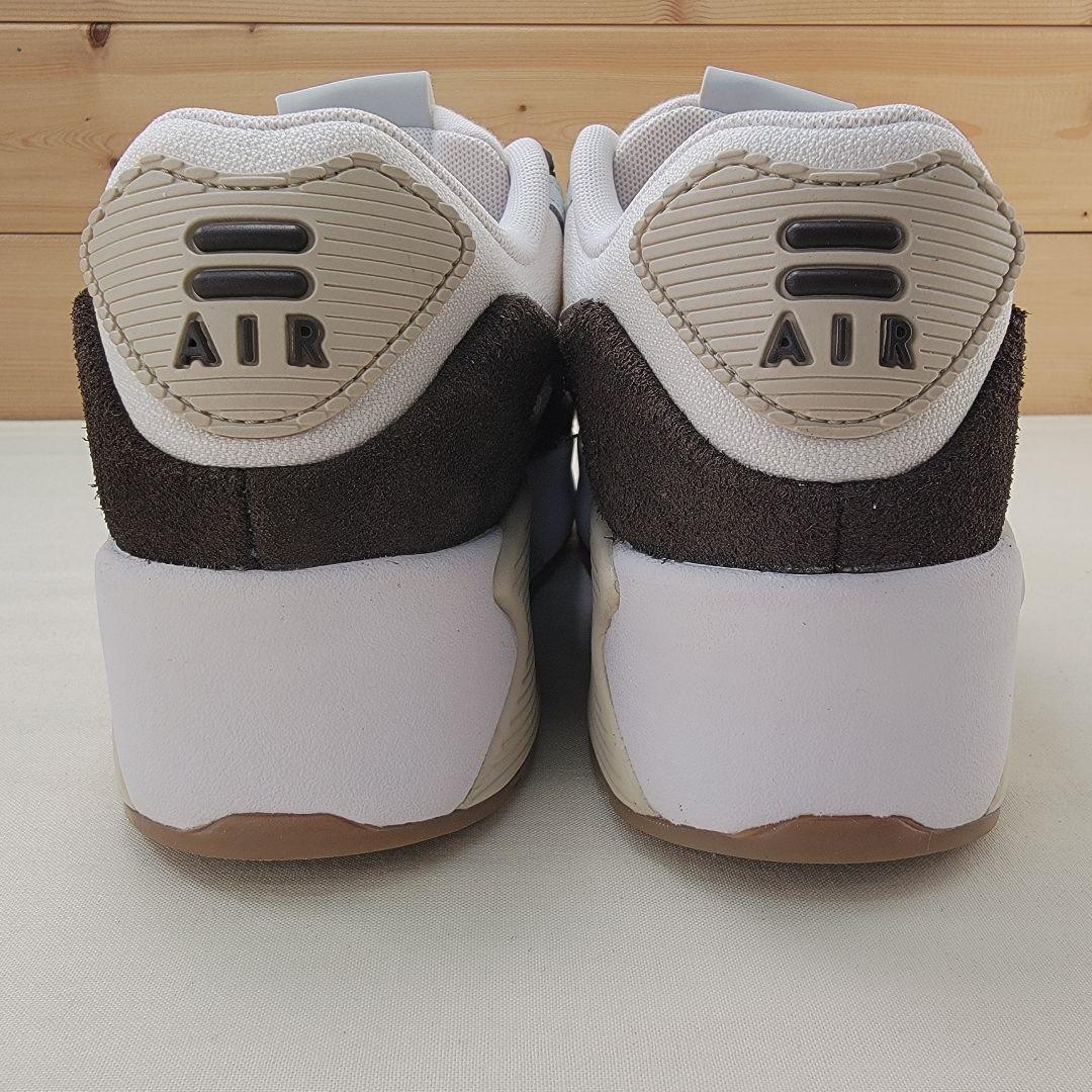 ナイキ ウィメンズ エアマックス90 LV8 ブラウン/タン 白 茶 23cm