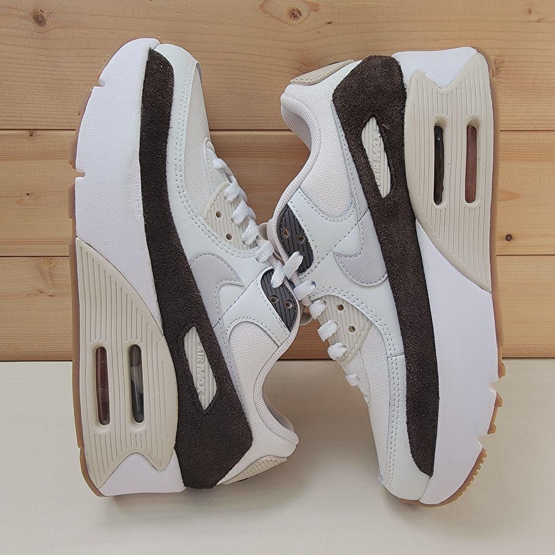 ナイキ ウィメンズ エアマックス90 LV8 ブラウン/タン 白 茶 23cm