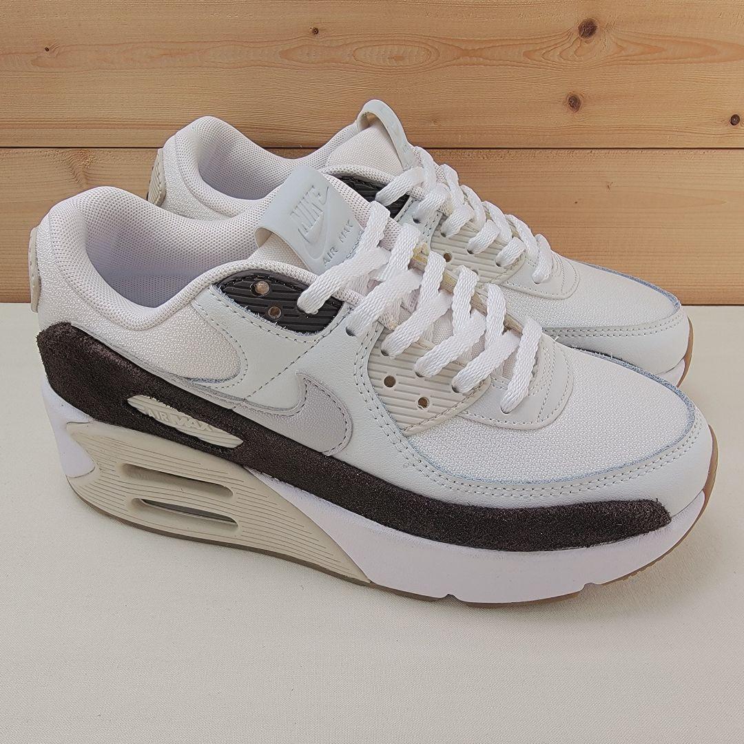 ナイキ ウィメンズ エアマックス90 LV8 ブラウン/タン 白 茶 23cm