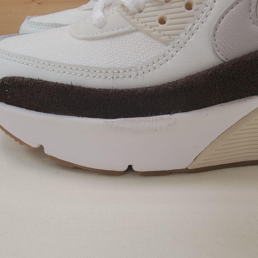 ナイキ ウィメンズ エアマックス90 LV8 ブラウン/タン 白 茶 23cm