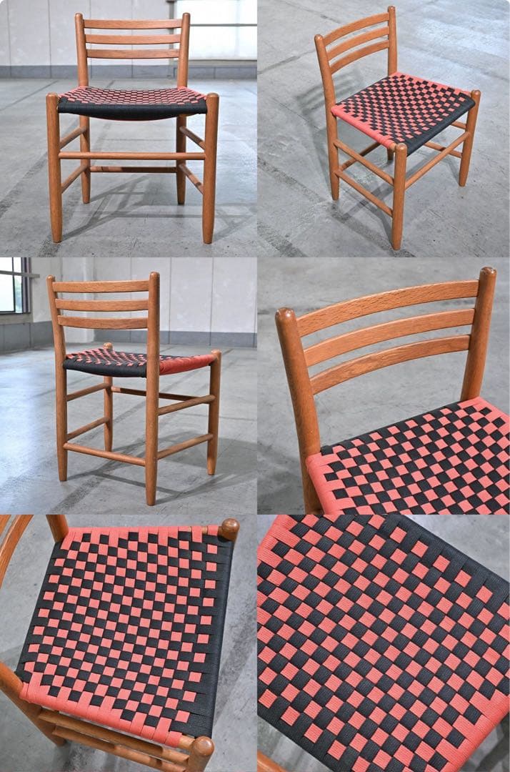 ★ダイニングチェア オーク無垢材 チェック柄_カリモク Yチェア 広松 日進★