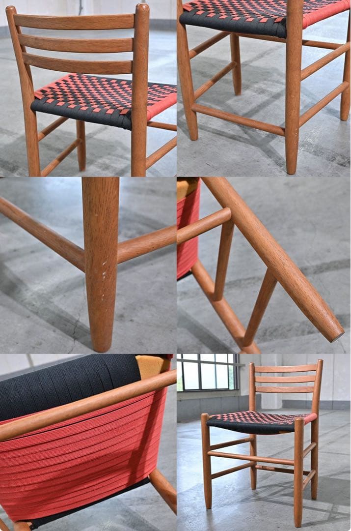 ★ダイニングチェア オーク無垢材 チェック柄_カリモク Yチェア 広松 日進★