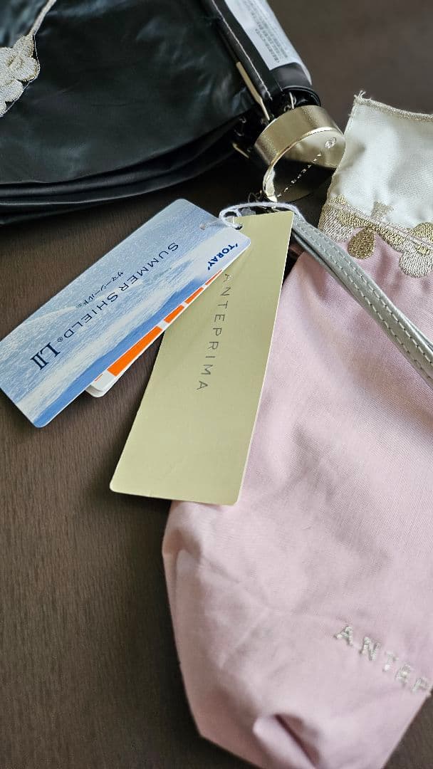 新品アンテプリマ☆プレイイングモチーフ晴雨兼用 日傘 ピンク ☆サマーシールド