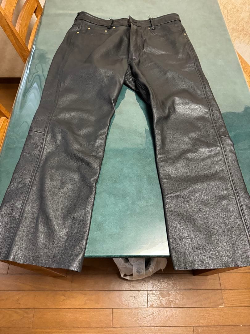 NANKAI革パン、レザー パンツ XL 黒