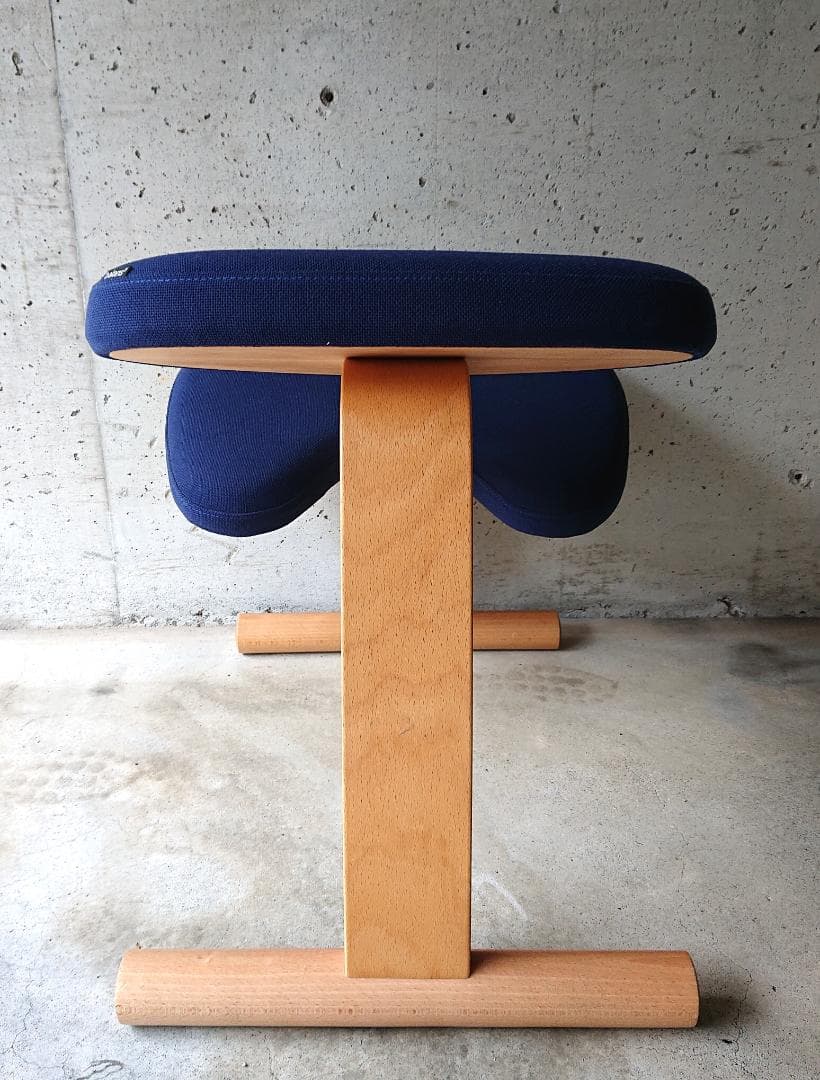 【良品】サカモトハウス バランスチェアイージー 　ブルー