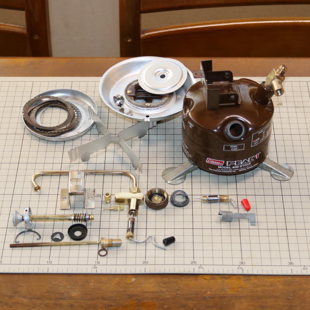 美品　希少　ヴィンテージ　コールマン 400 茶ピーク１　No.42