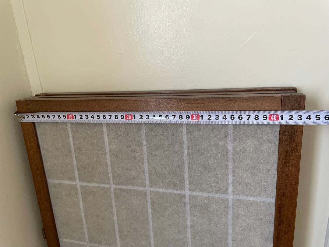 【16日迄値下げ】木製3つ折りパーテーション 格子模様