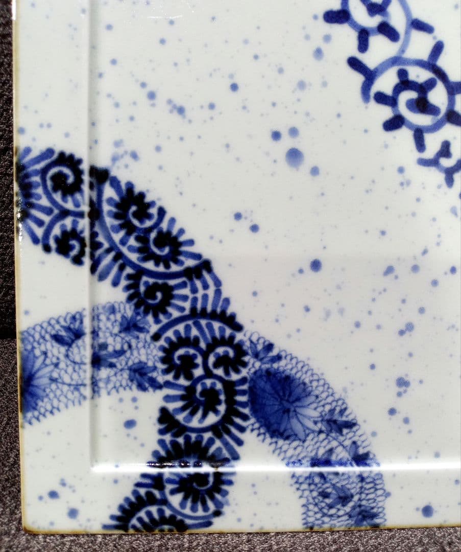 つよにゃ　　有田焼　スクエアプレート　ディナープレート　福泉窯　2枚セット