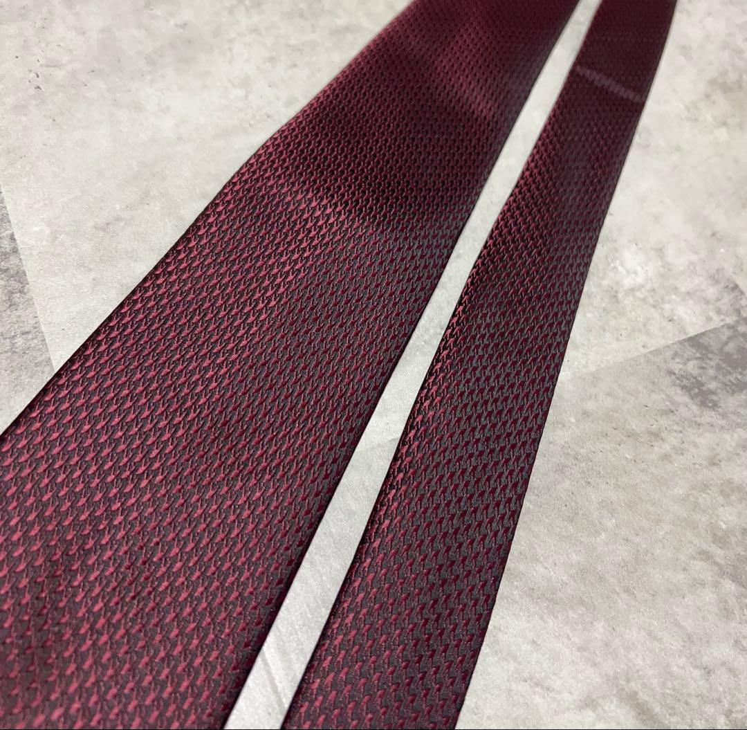 Ermenegildo Zegna バーガンディ ソリッド ジャガード