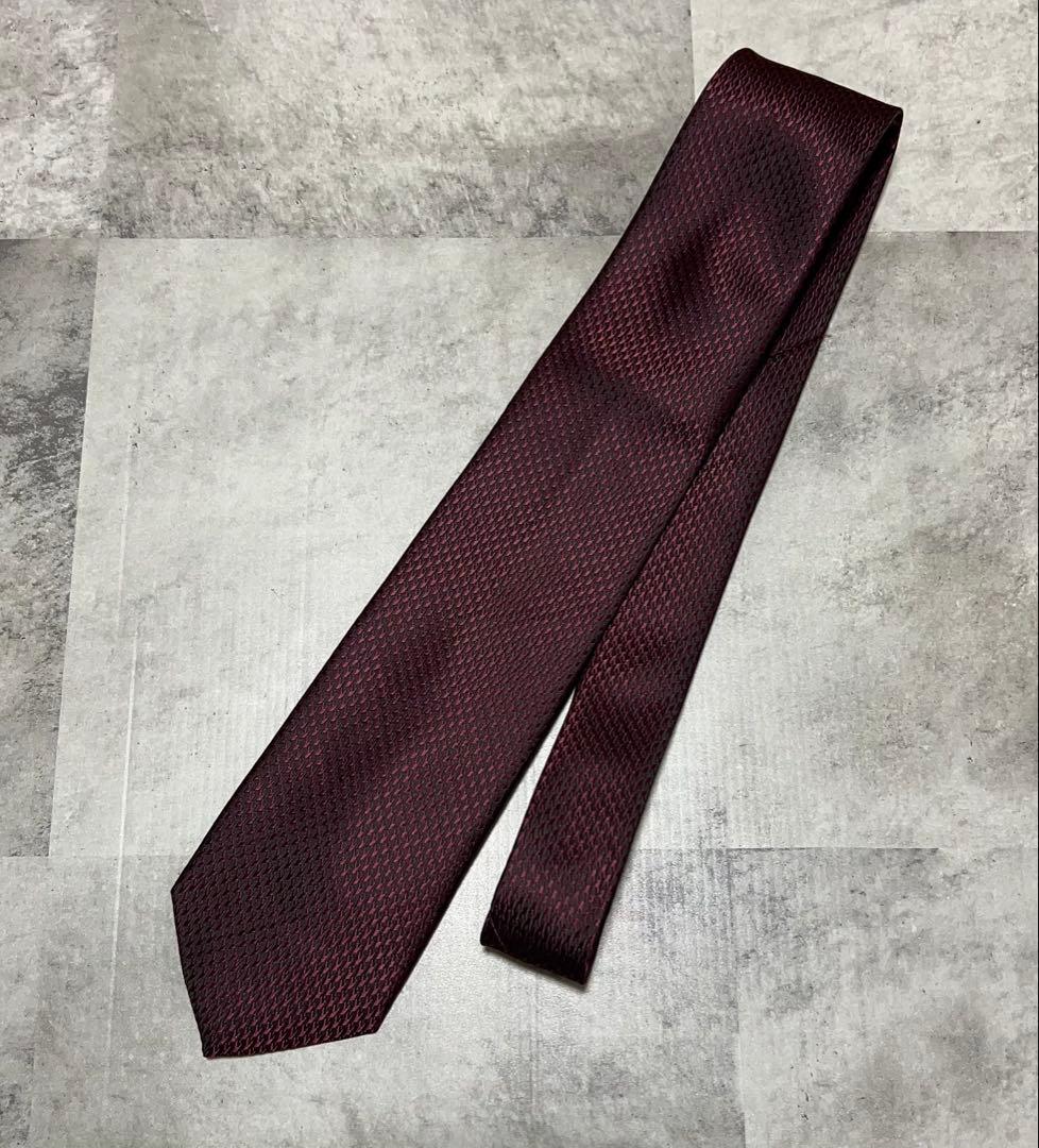 Ermenegildo Zegna バーガンディ ソリッド ジャガード