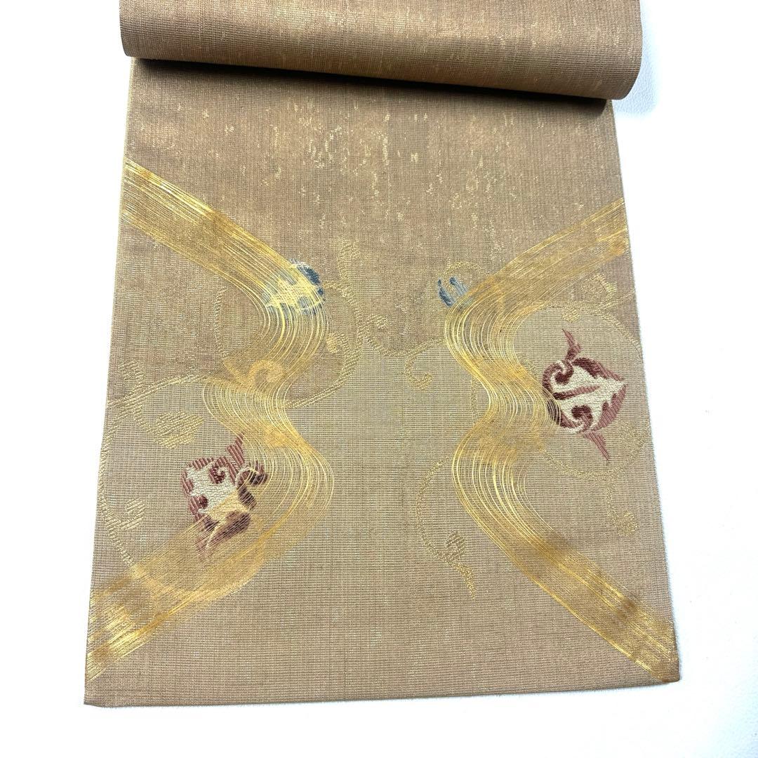 専用帯6267 ●染織の名門 しょうざん謹製 生紬 高級 正絹 袋帯