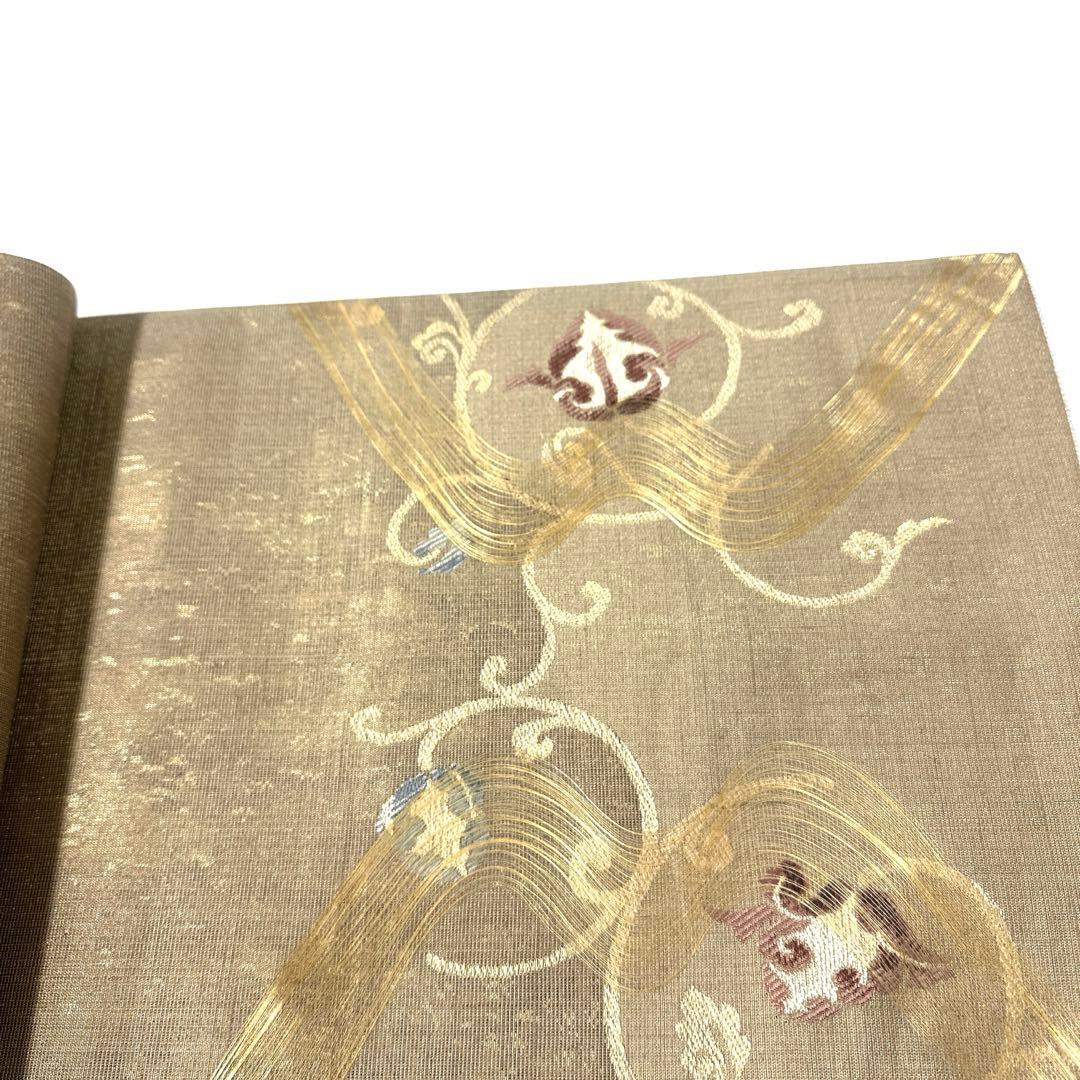 専用帯6267 ●染織の名門 しょうざん謹製 生紬 高級 正絹 袋帯