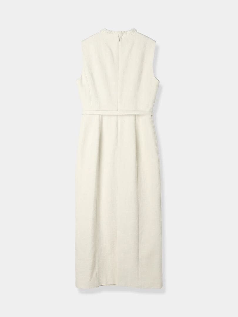 ワンピース laubeblanc Belted fringe tweed Dress
