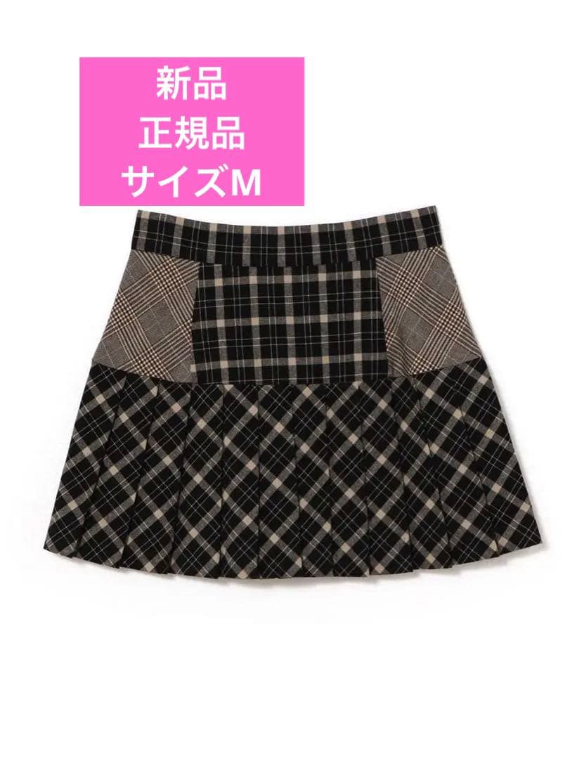 新品未使用 Coco check pleats skirt andmary M