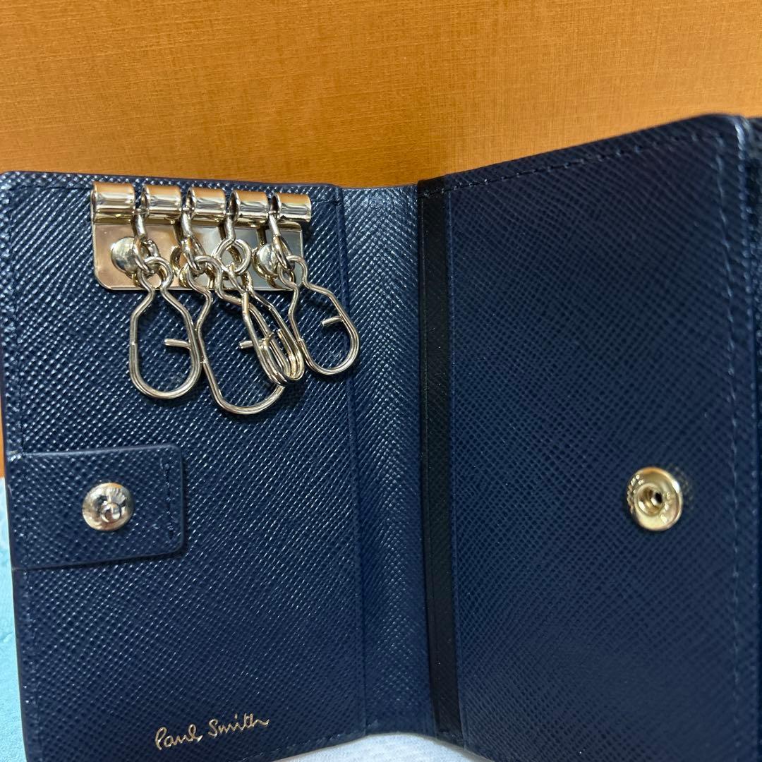 新品ポールスミスpaul smithキーケース　ケース紺カードケース