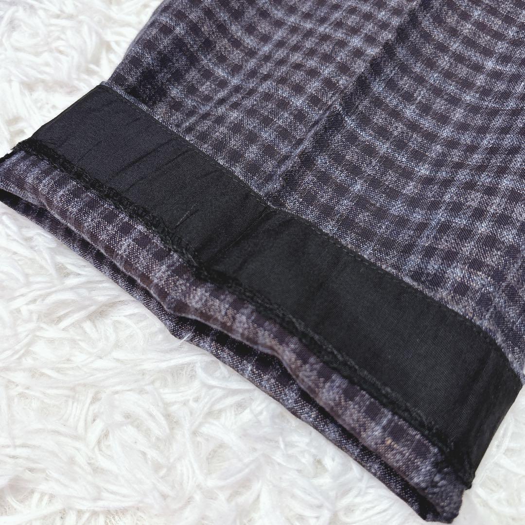 MANUEL RITS チェック柄 ビジネススーツ 50サイズ　ウール リネン