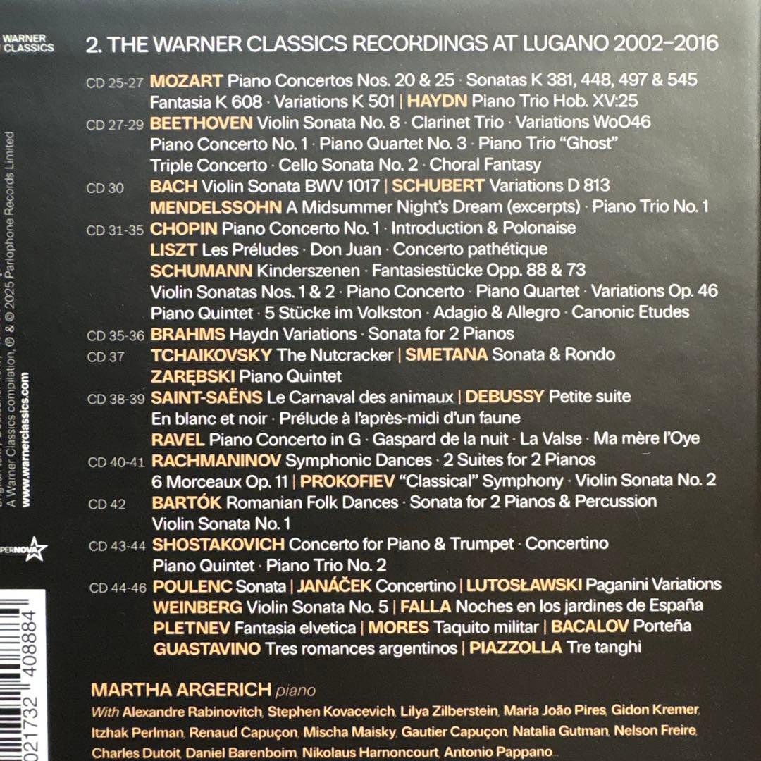 46CD アルゲリッチ　ワーナー・クラシックス・エディション