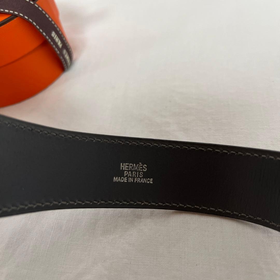 美品 HERMES レザーブレスレット バングル セリエ　D刻印