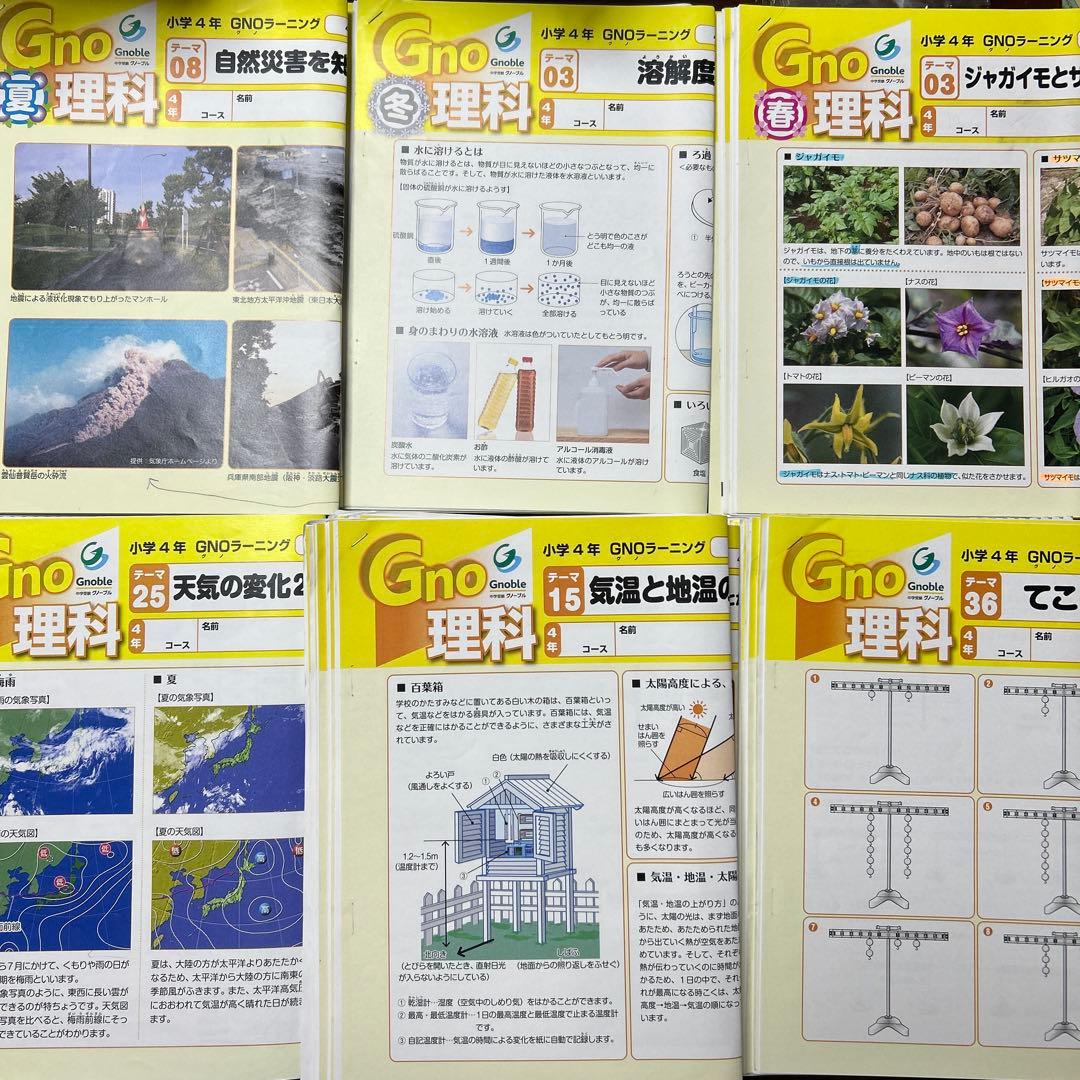 ㉒AB 希少書き込み少な目❣️ グノーブル　gnoble 小学校4年 理科 Gno
