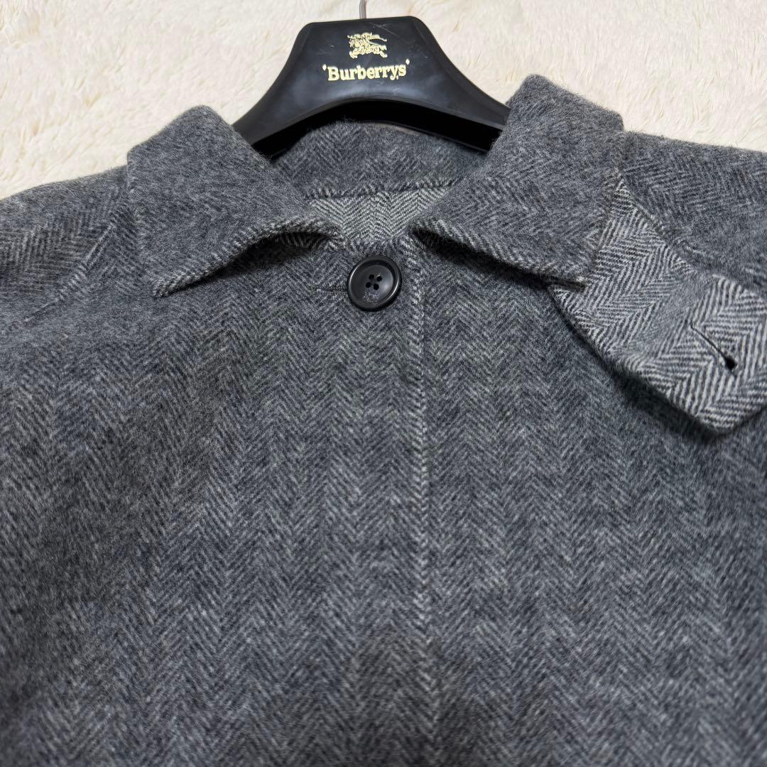 ビューティーアンドユース　ヘリンボーン　ウール　コート