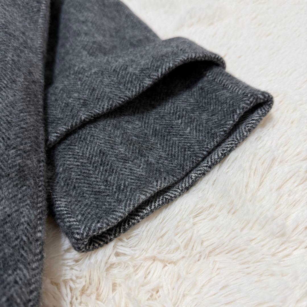 ビューティーアンドユース　ヘリンボーン　ウール　コート