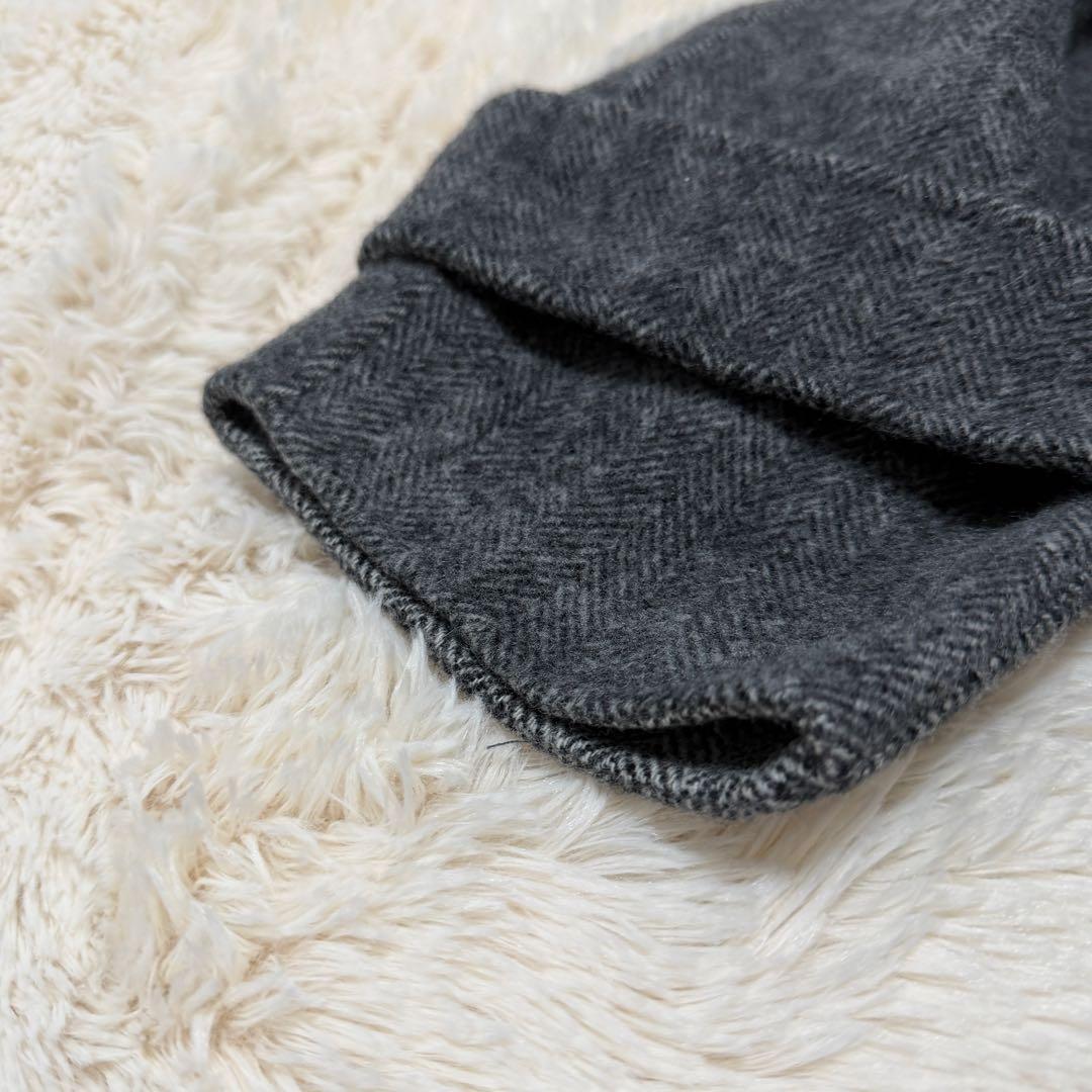 ビューティーアンドユース　ヘリンボーン　ウール　コート