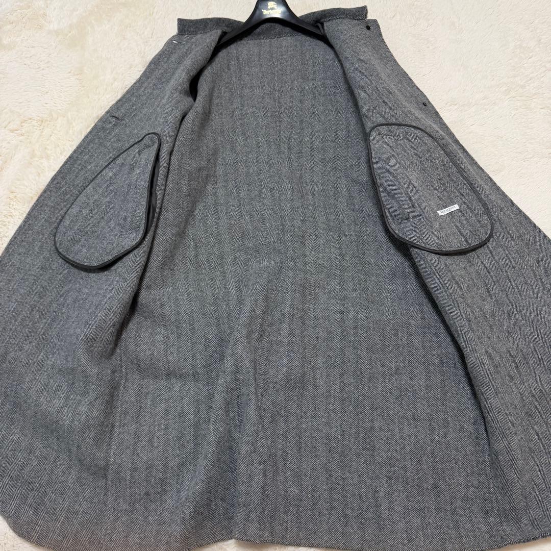 ビューティーアンドユース　ヘリンボーン　ウール　コート