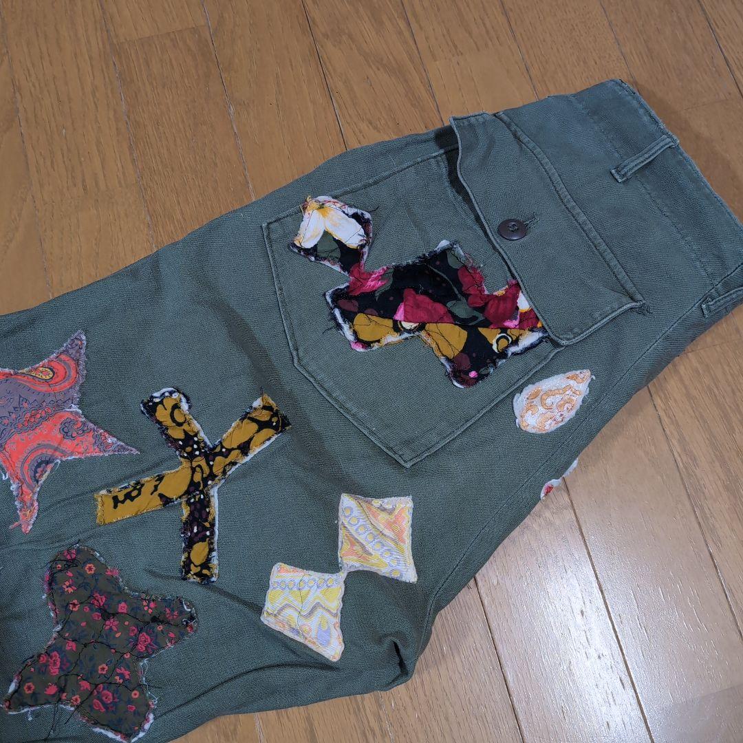 ミリタリーリメイク　　パッチワークパンツ