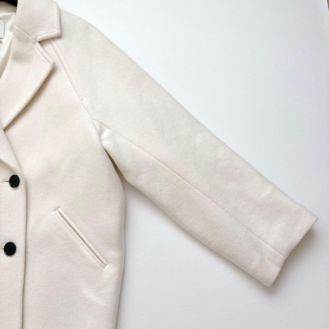 アパートバイローリーズ スーパー100メルトンジャケットコート オフホワイト F