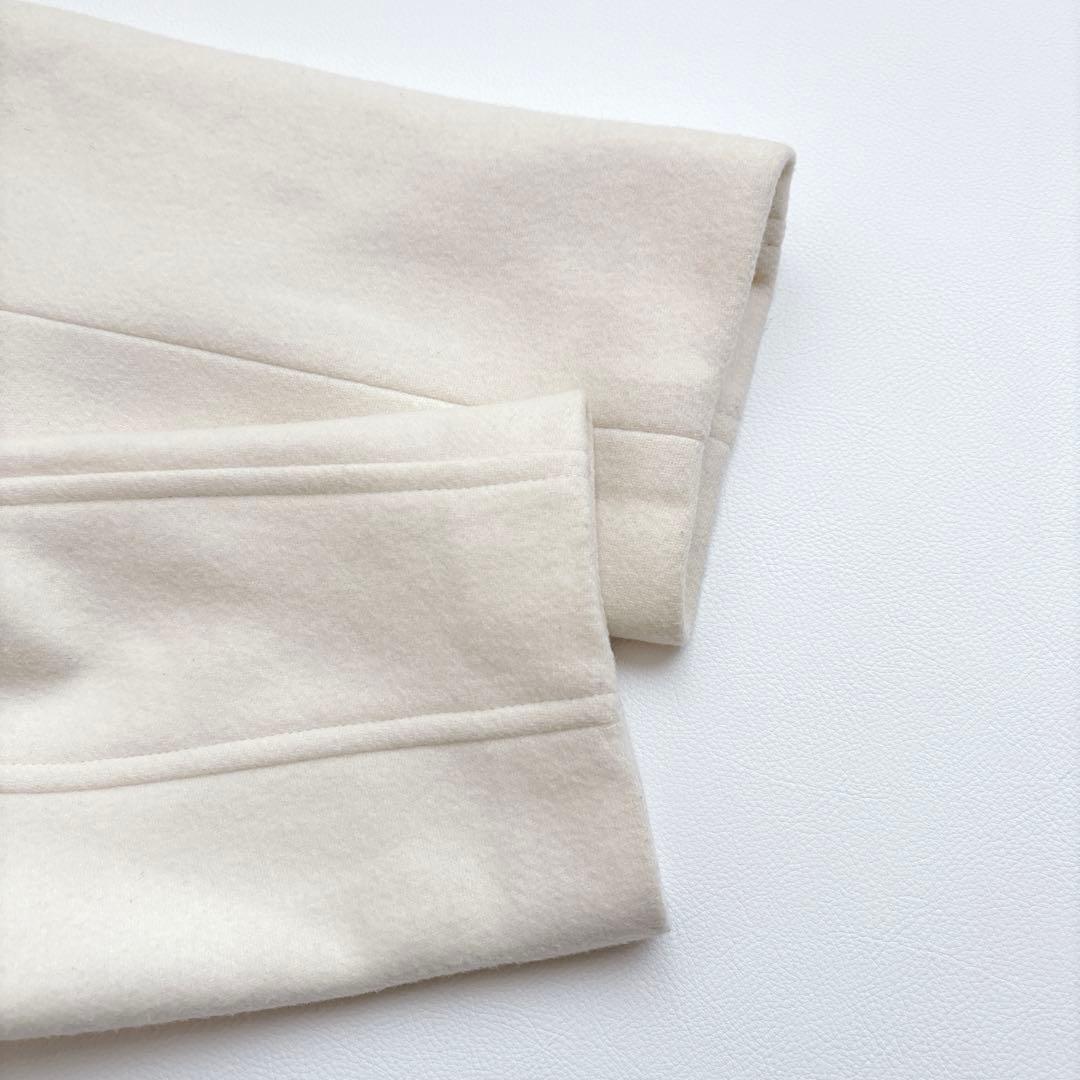 アパートバイローリーズ スーパー100メルトンジャケットコート オフホワイト F