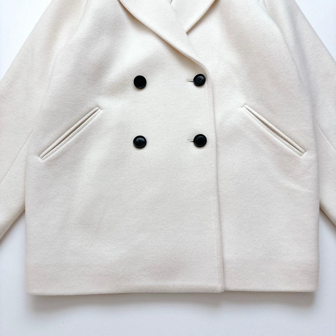 アパートバイローリーズ スーパー100メルトンジャケットコート オフホワイト F