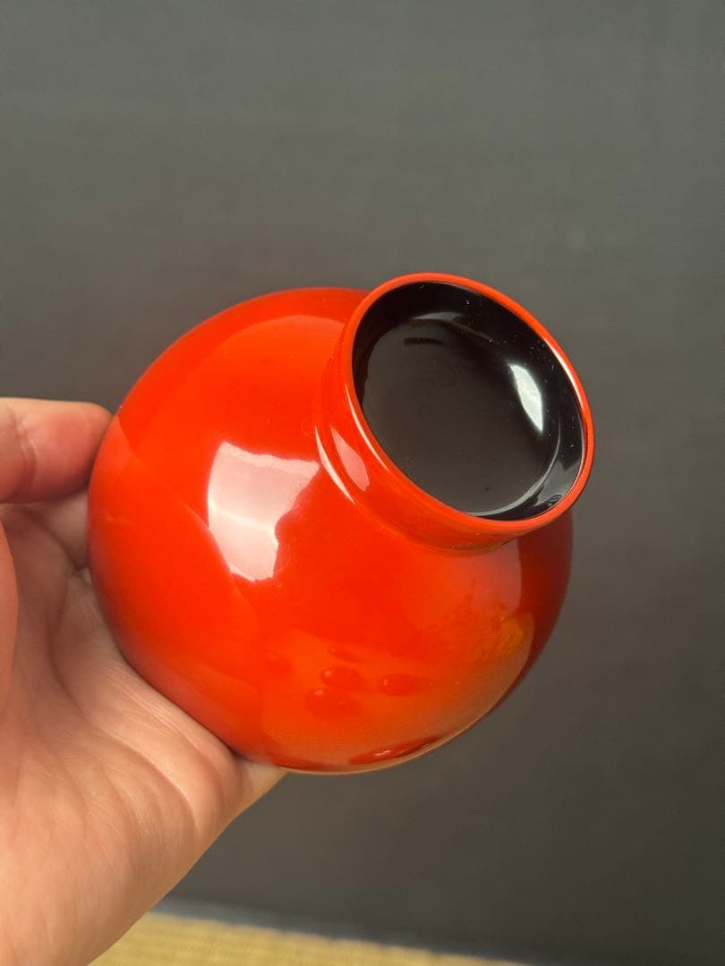 輪島塗 絵付 まり椀 5客 本堅地 中島松朗 (九香)作 布付 共箱 茶懐石道具