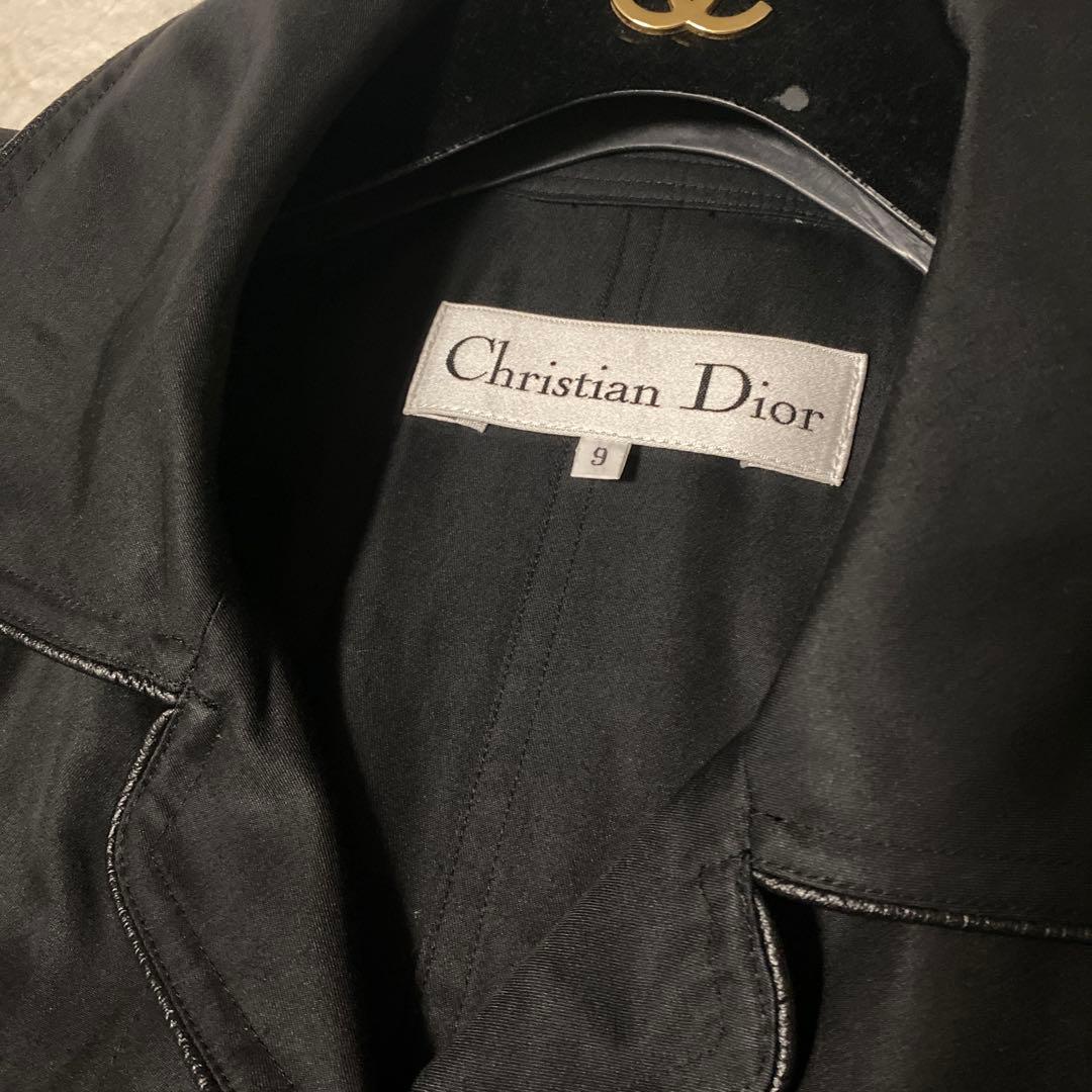 Christian Diorシルク スプリングコート レーヨン ベルト付き