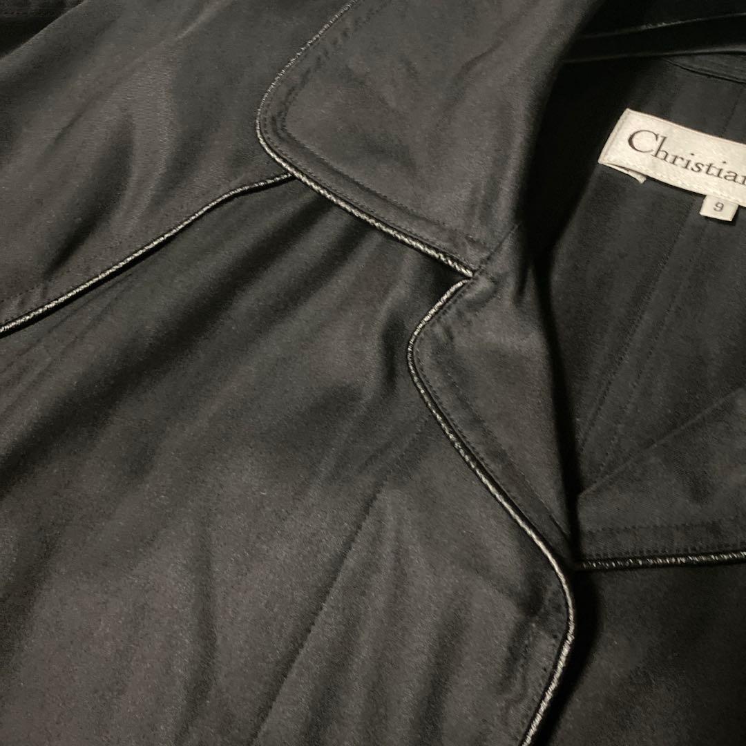 Christian Diorシルク スプリングコート レーヨン ベルト付き