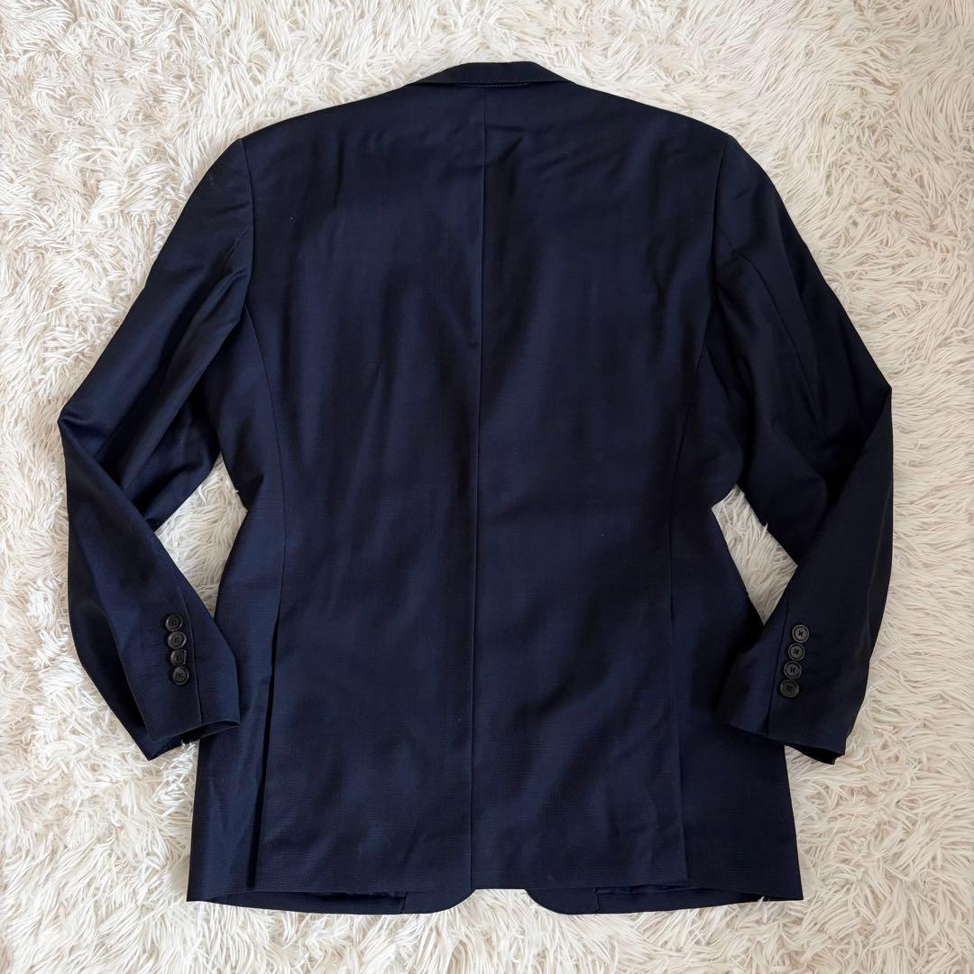 【美品】エルメネジルドゼニア スーツ セットアップ 2B ネイビー L 総裏